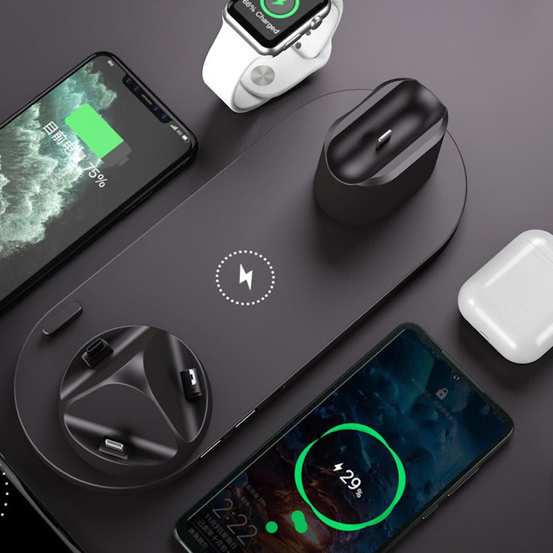 Wireless Charger For IPhone Fast Charger For Phone Fast Charging Pad For Phone Watch 6 In 1 Charging Dock Station - One for All