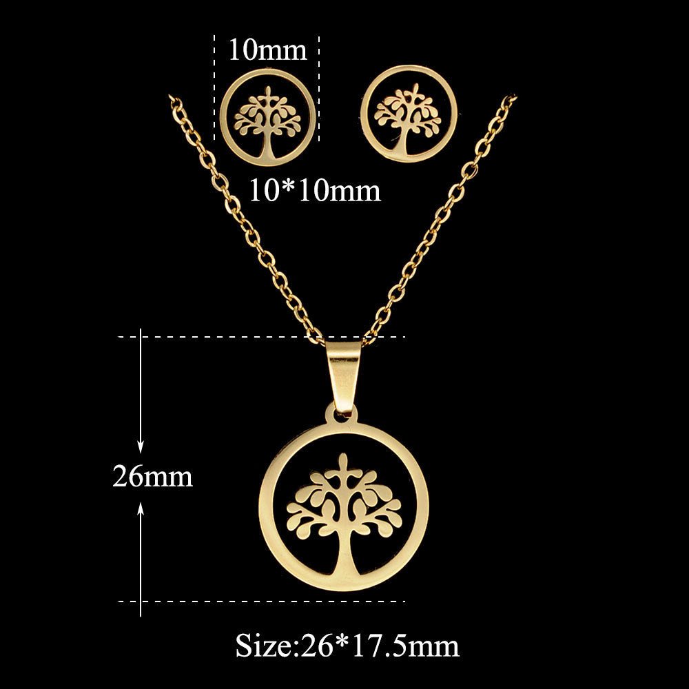 Stainless Steel Life Tree Set Diy Fashion Titanium Steel Jewelry - One for All