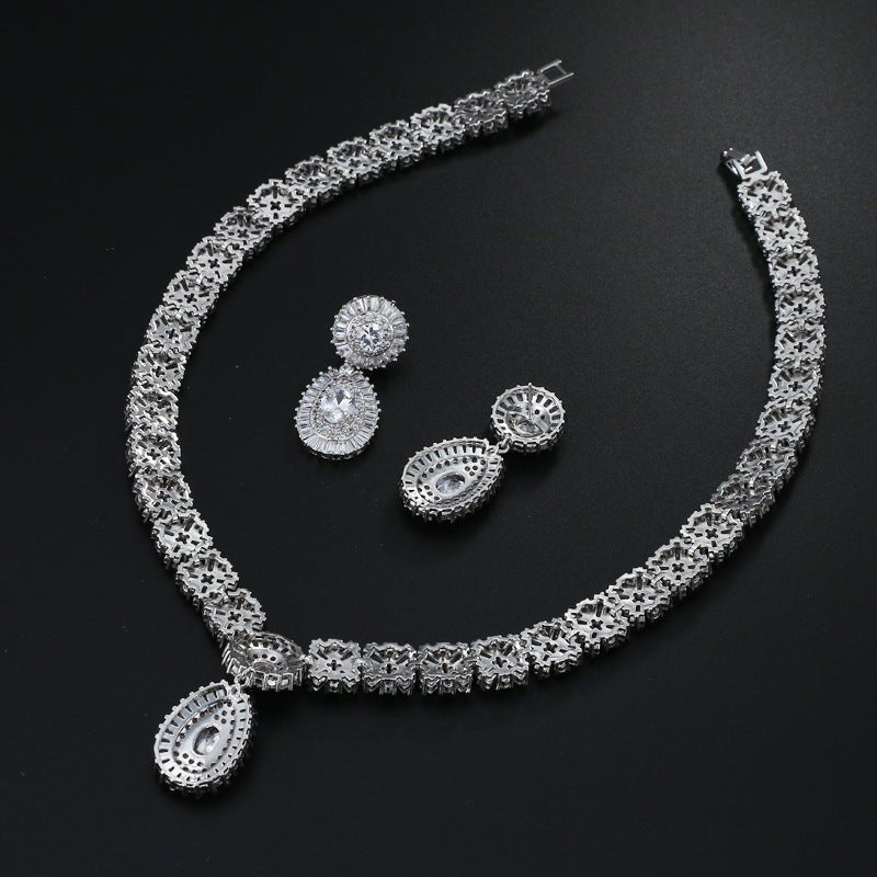 Temperament Fashion Bride Round Zircon Wax Inlaid Jewelry - One for All