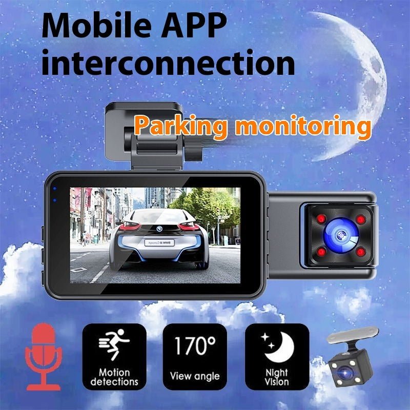 3 Lens Video Driving Recorder - One for All