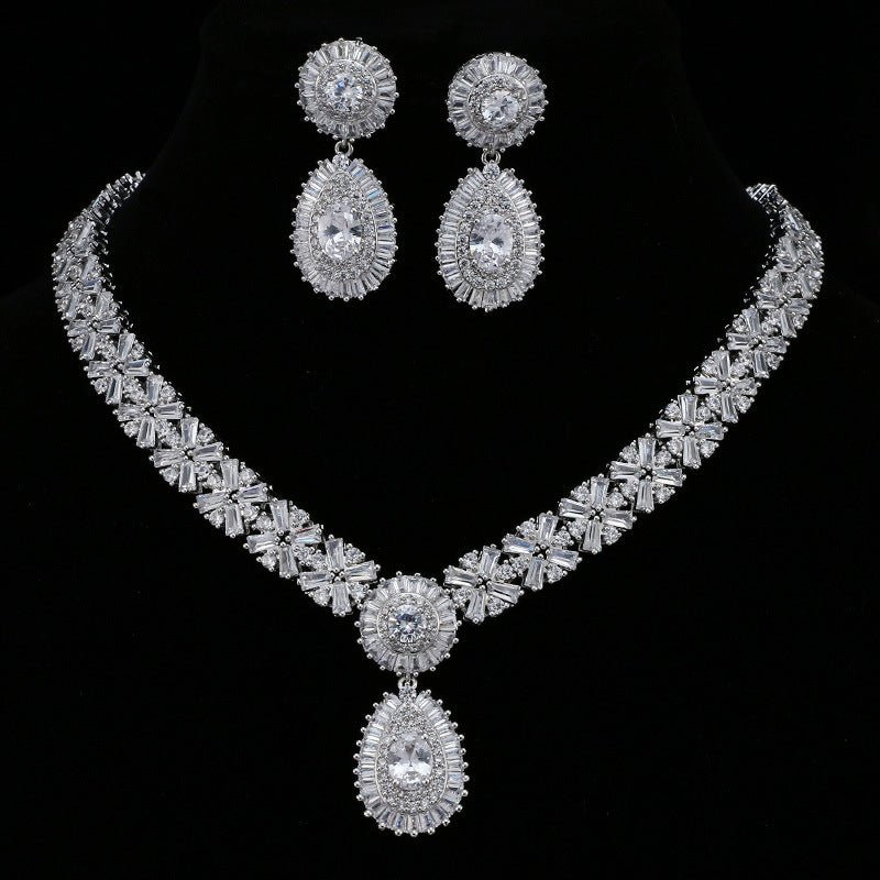 Temperament Fashion Bride Round Zircon Wax Inlaid Jewelry - One for All