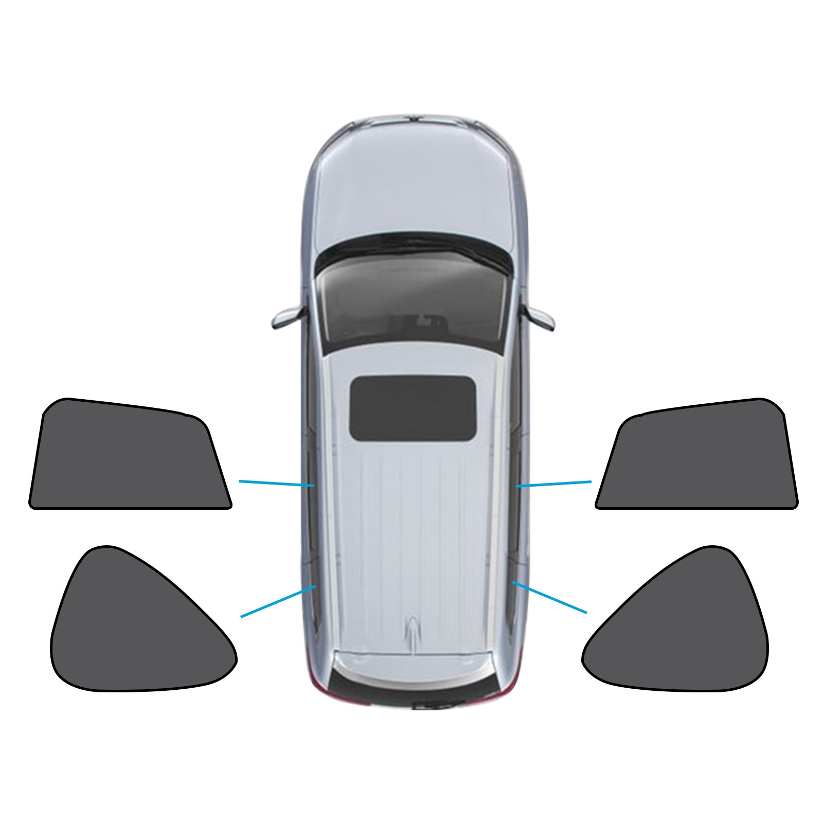 Triangular+Rear Window Shade Suitable for Mazda CX5 1st Gen 12 - 17 UVA Protection - One for All