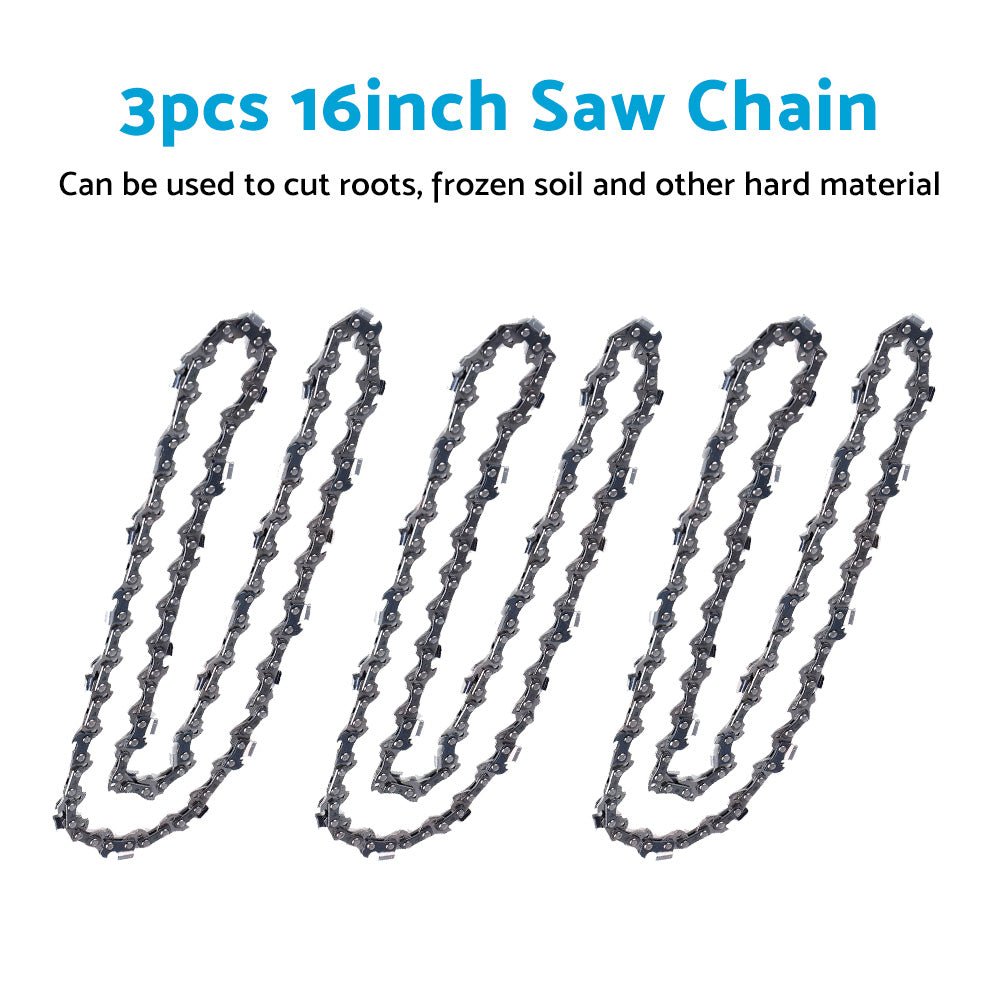 3x 16in Chain Suitable For Milwaukee M18 FUEL 18V 405mm Chainsaw Kit M18FCHS - 121B - One for All