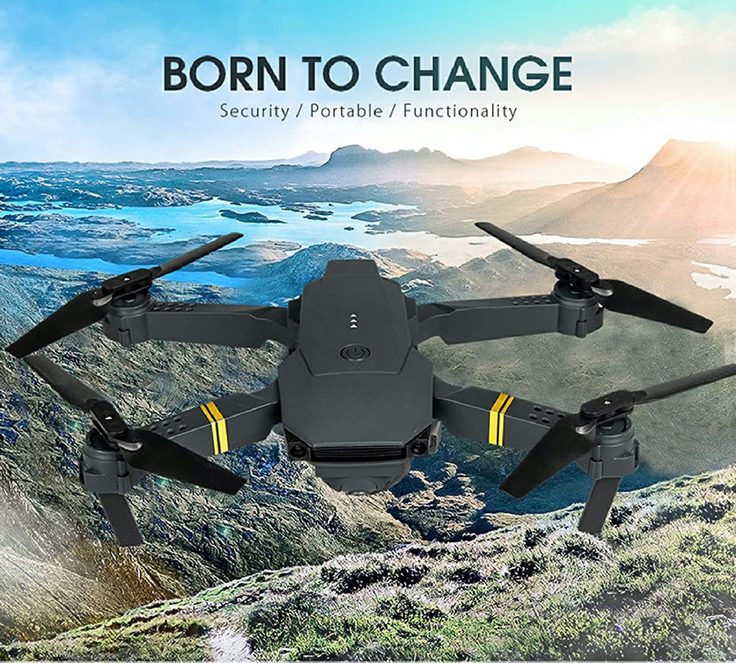 4K HD Dual Camera RC FPV WiFi Portable Wide Angle Foldable Quadcopter Drone - One for All
