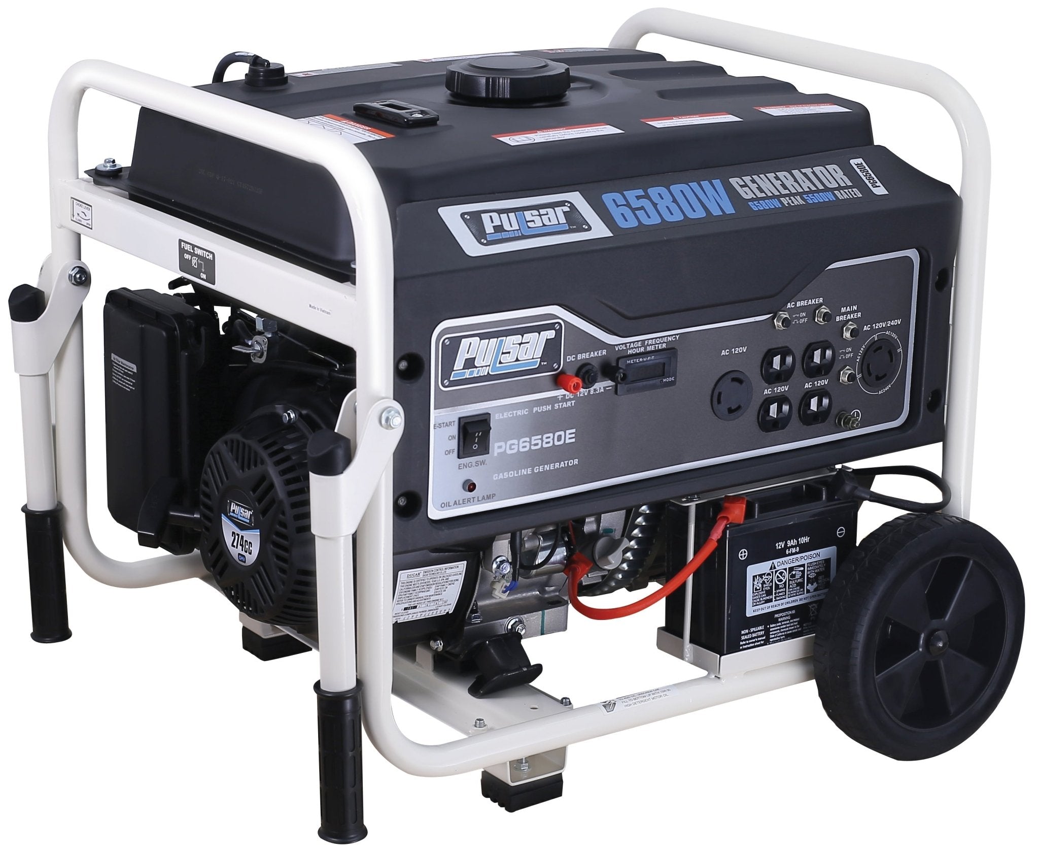 Pulsar 6580W Gas Powered Generator - One for All