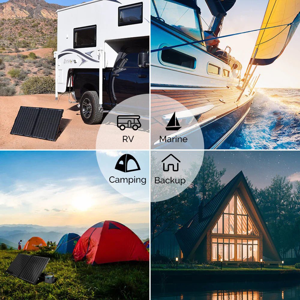 100W compact suitcase portable solar panel - One for All