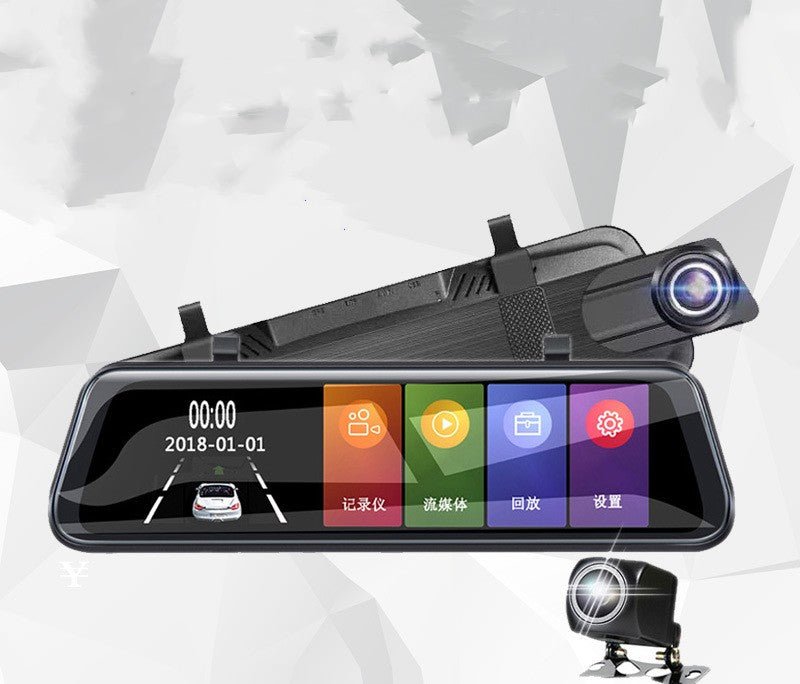 Streaming Dashcam HD Rearview Mirror Dual Lens Reversing Video - One for All