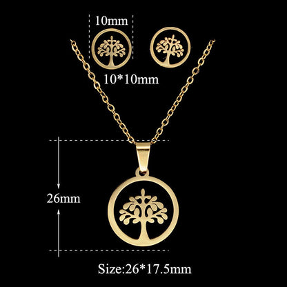 Stainless Steel Life Tree Set Diy Fashion Titanium Steel Jewelry - One for All