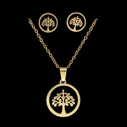 Stainless Steel Life Tree Set Diy Fashion Titanium Steel Jewelry - One for All