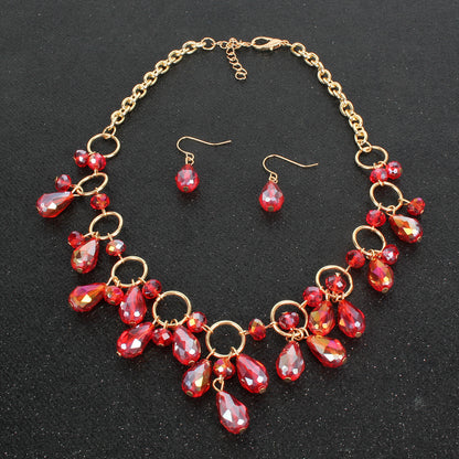 Fashion Jewelry Exaggerated Crystal Pendant Necklace - One for All