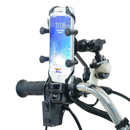 Motorcycle Mobile Phone Bracket Modification Electric Bike Bicycle Accessories Aluminum Alloy Base Bracket - One for All
