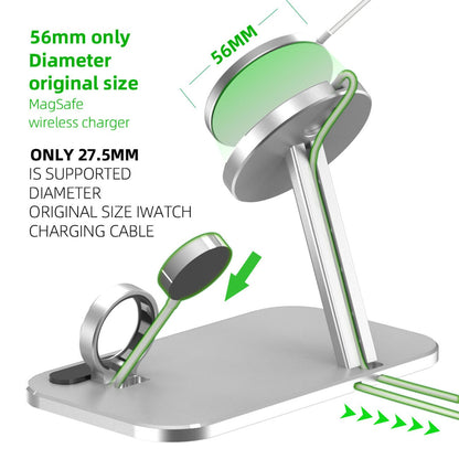 Alloy Storage Base Data Cable Accessories Watch Charging Stand - One for All