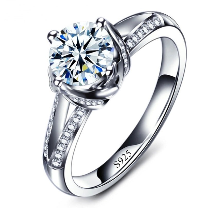 MDEAN Fashion Trend Jewelry Platinum Fashion Jewelry Exquisite 3A Zircon Ring MSR098 - One for All