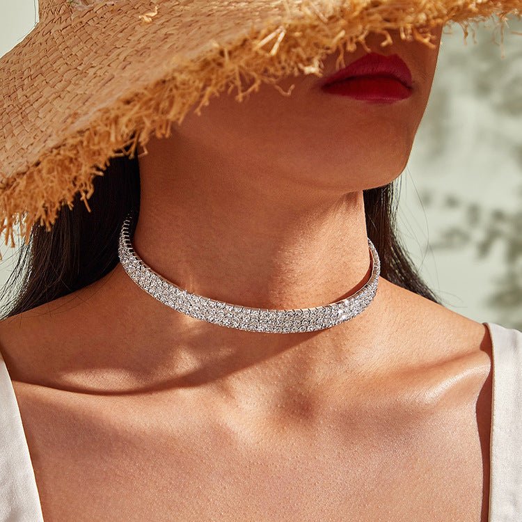 Fashion Choker Necklace Jewelry Full Of Diamonds - One for All