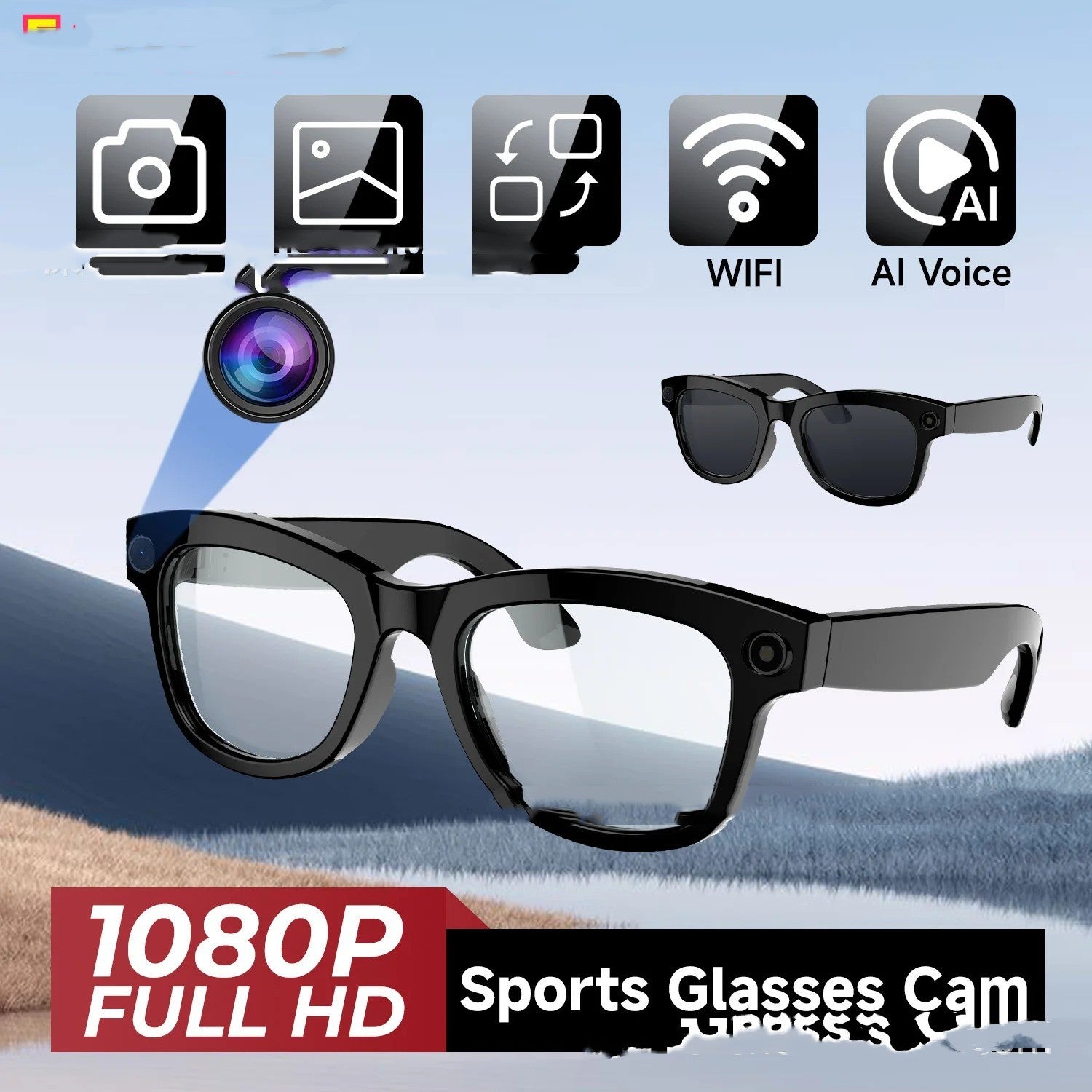 AI Glasses Sunglasses Can Call Video Shooting Video - One for All
