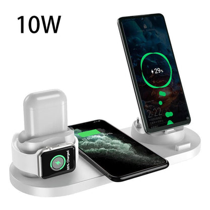 Wireless Charger For IPhone Fast Charger For Phone Fast Charging Pad For Phone Watch 6 In 1 Charging Dock Station - One for All
