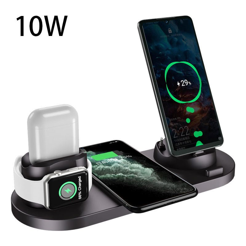 Wireless Charger For IPhone Fast Charger For Phone Fast Charging Pad For Phone Watch 6 In 1 Charging Dock Station - One for All
