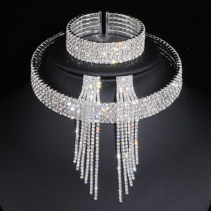 Fashion Choker Necklace Jewelry Full Of Diamonds - One for All