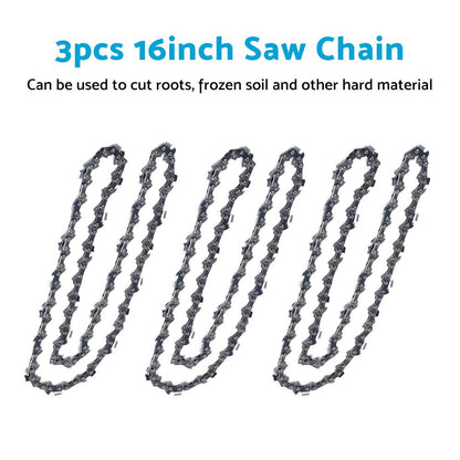 3x 16in Chain Suitable For Milwaukee M18 FUEL 18V 405mm Chainsaw Kit M18FCHS - 121B - One for All
