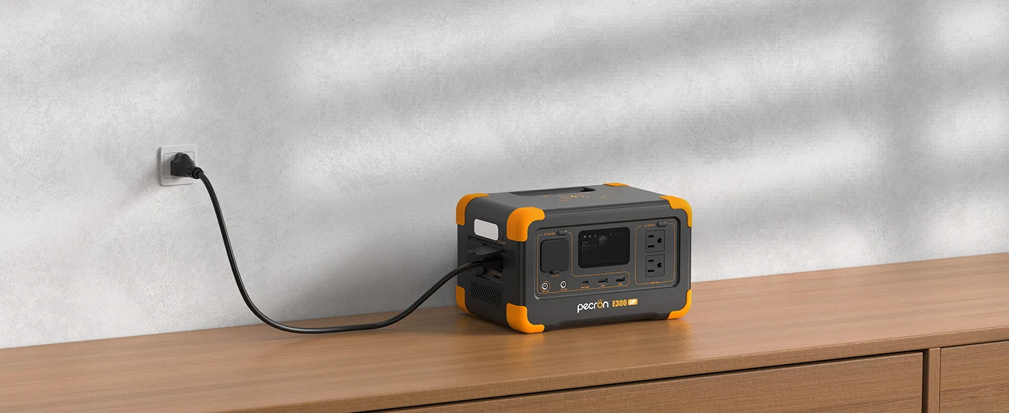 Pecron E300LFP Portable Power Station 600W 288Wh LiFePO4 Battery Solar Generator Power Bank Fast Charging for Home , RV, Camping - One for All