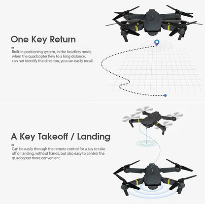 4K HD Dual Camera RC FPV WiFi Portable Wide Angle Foldable Quadcopter Drone - One for All