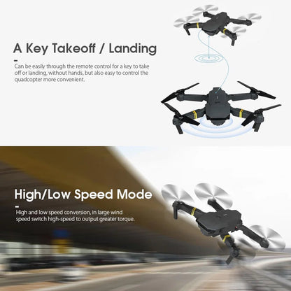 4K HD Dual Camera RC FPV WiFi Portable Wide Angle Foldable Quadcopter Drone - One for All