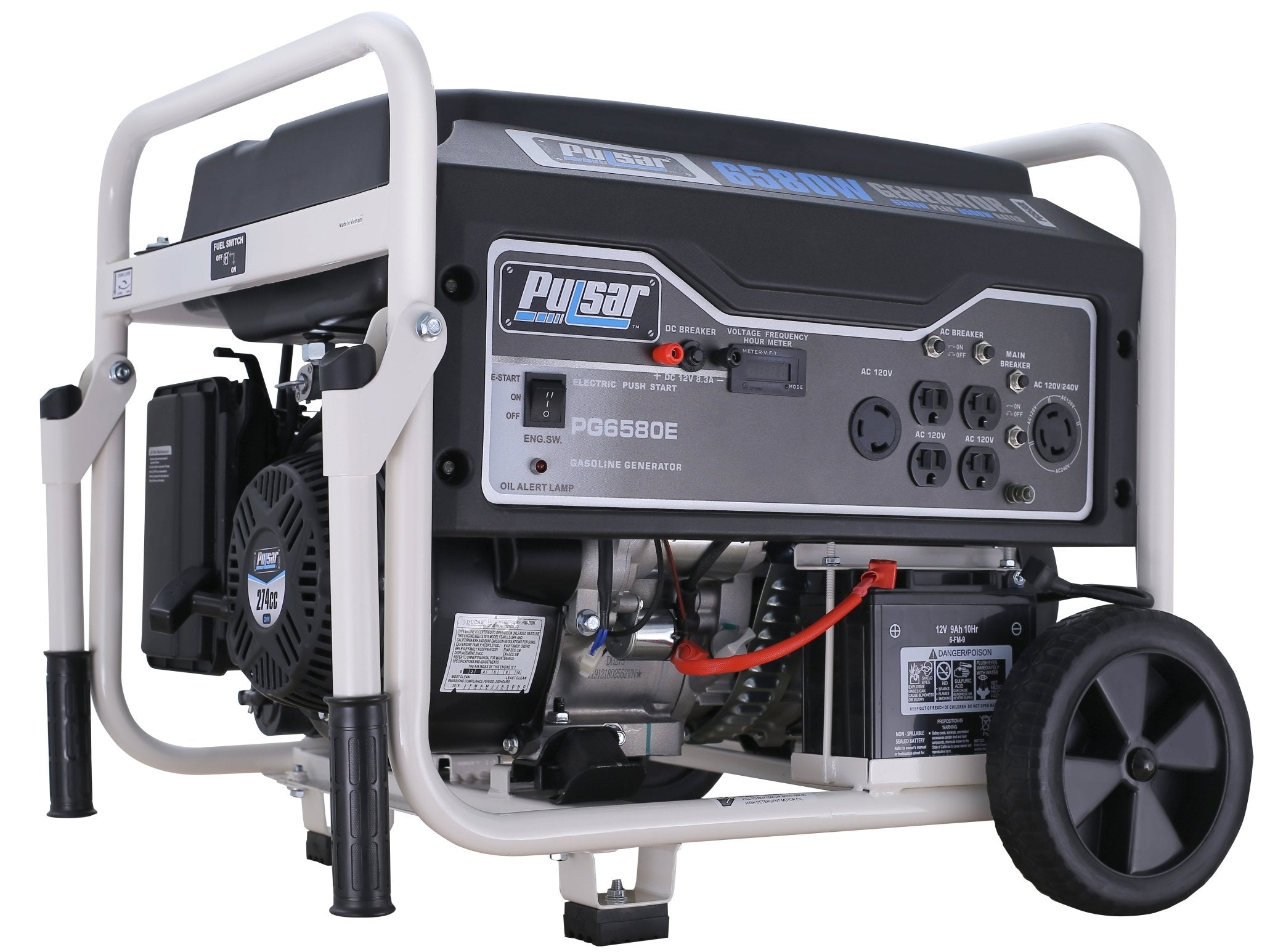 Pulsar 6580W Gas Powered Generator - One for All