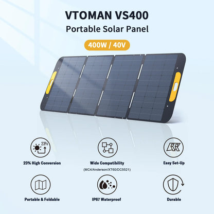 400W Foldable Solar Panel – Portable Solar Charger for FlashSpeed 1500 Power Station (Not for Jump/FlashSpeed 1000) - One for All