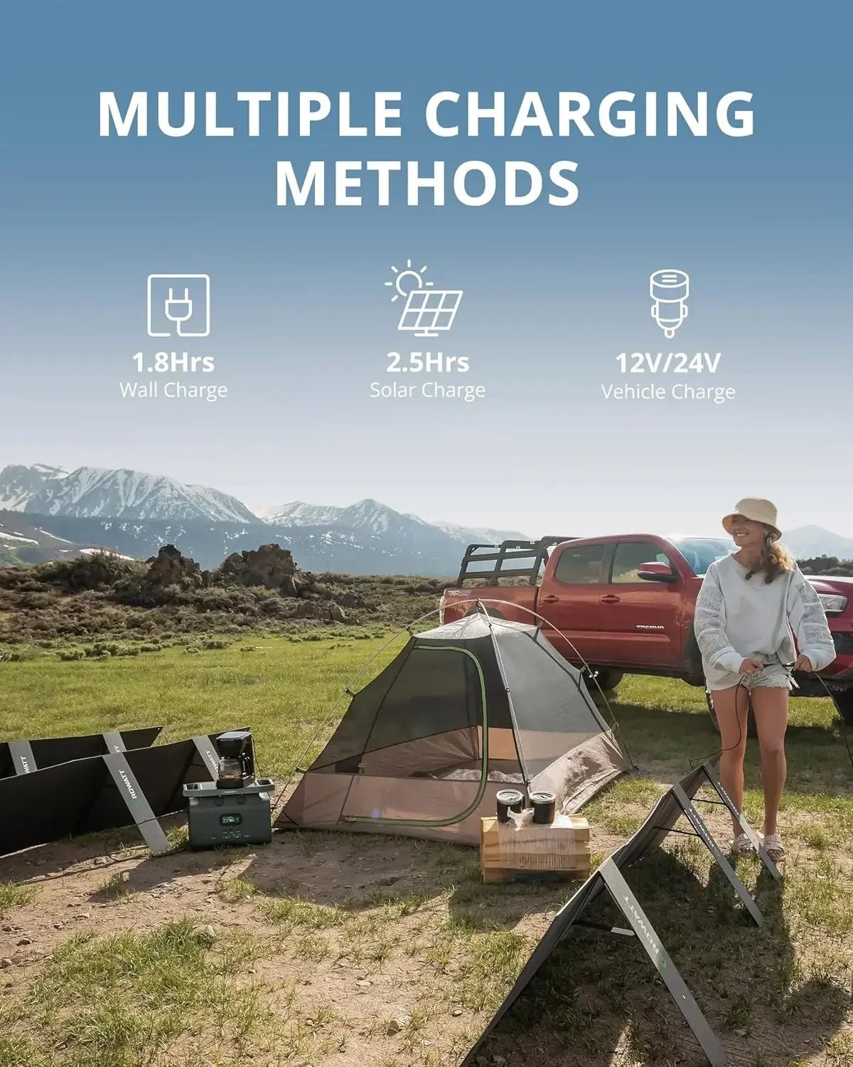 Infinity 1200 Portable Power Station – 1800W Solar Generator, 1280Wh LiFePO4 Battery, 14 Outlets for Home & Outdoor Backup (43 lbs) - One for All