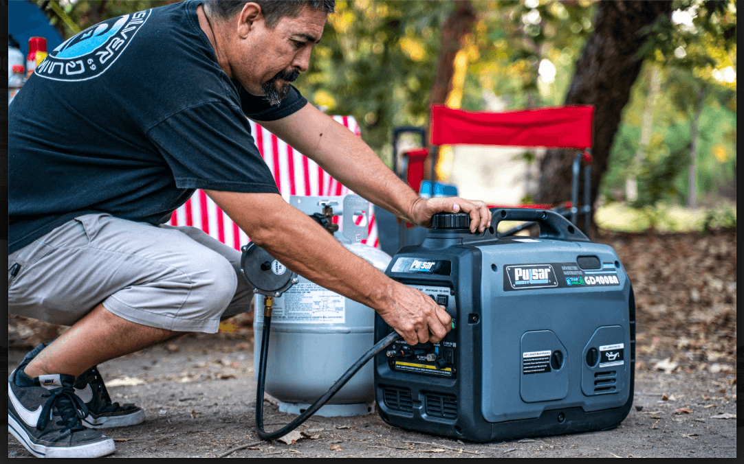 Pulsar Products GD400BN 4000W Portable Super - quiet Dual Fuel & Parallel Capability RV - Ready CARB Compliant - One for All