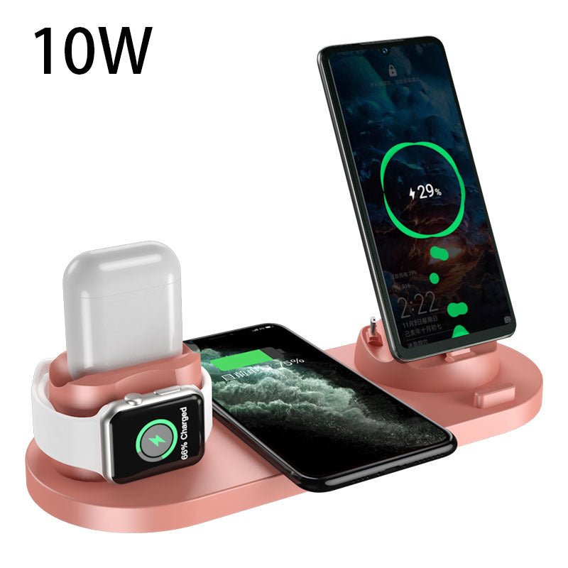 Wireless Charger For IPhone Fast Charger For Phone Fast Charging Pad For Phone Watch 6 In 1 Charging Dock Station - One for All