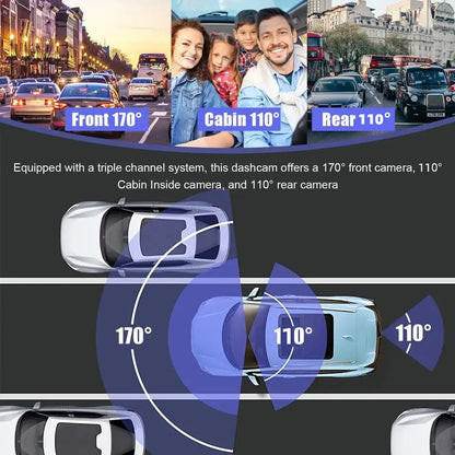 3 Lens Video Driving Recorder - One for All