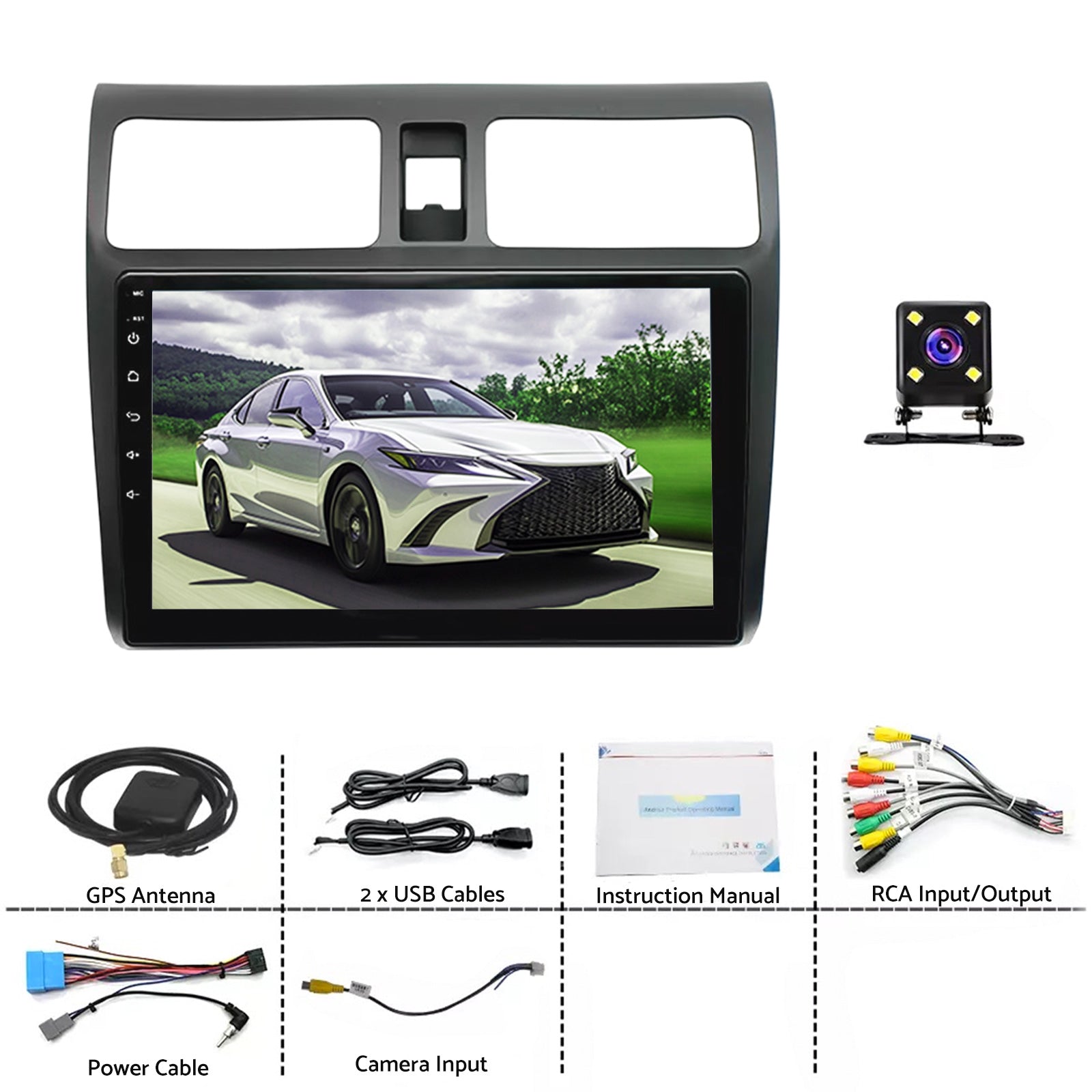 Suitable For Suzuki Swift Android 13 CarPlay Car Radio Stereo 32GB GPS Head Unit - One for All