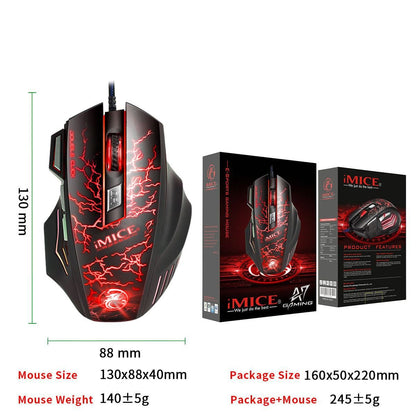 IMICE A7 Cable Video Game Mouse - One for All