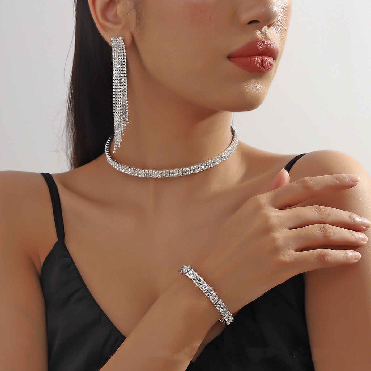 Fashion Choker Necklace Jewelry Full Of Diamonds - One for All